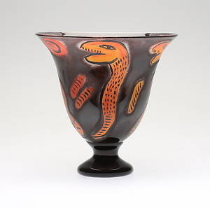 POKALVAS, konstglas, Ulrica Hydman-Vallien, Kosta Boda.