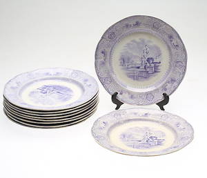 TALLRIKAR, 10 st, porslin, Gustavsberg, 18001900-tal.