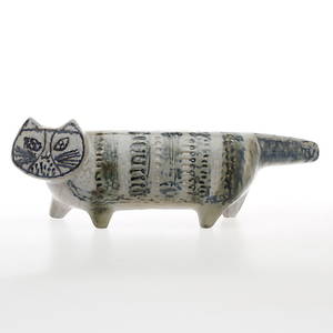 FIGURIN, stengods, Katt ur Stora Zoo, Lisa Larson, Gustavsberg, omärkt.