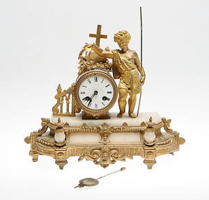 BORDSUR, förgylld metall, 181900-tal, möjligen Frankrike.