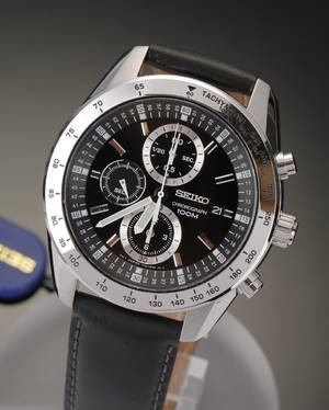 Seiko Chronograph herrearmbåndsur.
