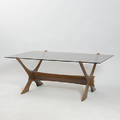 SOFFBORD, teak och glas, Fredrik Schriever-Abeln, Danmark. 196070-tal.
