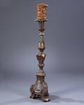Barok gulvstage af malet træ, 1700-tallet