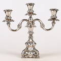 KANDELABER, silver, rokokostil, 1925.