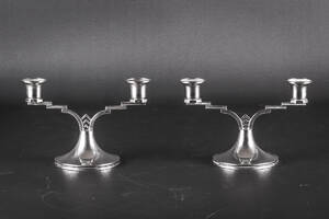 Par stager af sølv med to arme, 1930erne 2