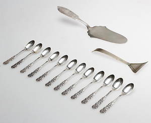 SILVER, 14 delar, vikt ca. 184,4 gram.