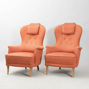 FÅTÖLJER, 1 par, Farmor, Carl Malmsten, OH Sjögren Tranås.