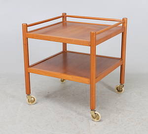 SERVERINGSVAGN, teak, Diö, 1900-talets mitt.