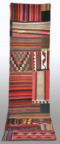 Persisk Patchwork kelim, 305 x 75 cm