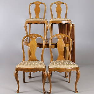 MATSALSGRUPP, 7 delar, rokokostil, 1900-tal.