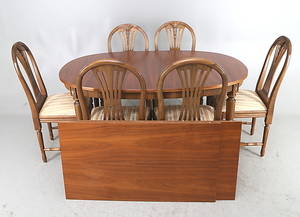 MATSALSMÖBEL, 7 delar, gustaviansk stil, 1900-tal.