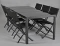 Trädgårdsgrupp, bord med svart granit och 6 st stolar 7