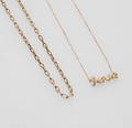 HALSKEDJOR, 2 st, 18k guld, vikt ca 9,8 gr.