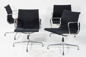 Charles Ray Eames, vier Alu Chair EA 108, Ausführung Vitra 4