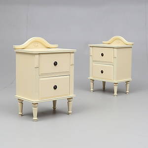 SÄNGBORD, 1 par, 1900-talets andra hälft.