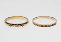 RINGAR, 2 st, 18k guld, vikt ca 4,2 gr.