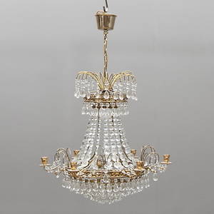 LJUSKRONA, för 6 ljus, empirestil, 1900-talets andra hälft.