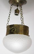 TAKLAMPA, glas mässing, 1930-40 tal.