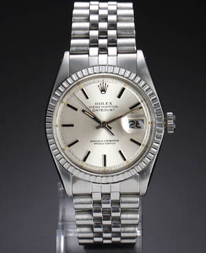 Rolex Datejust. Herreur i stål med sølvfarvet skive, ca. 1977 Denne vare er sat til omsalg under nyt varenummer 4871545