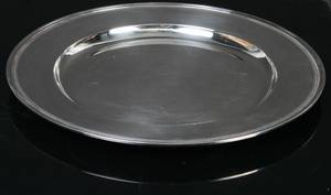 Sølvfad Ø. 36cm, ca 1967, vægt ca. 700 gr.