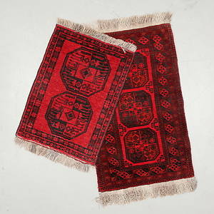 MATTOR, 2 st, Afghan, 127 x 75 cm samt 91 x 65 cm.