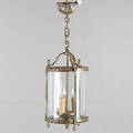 TAKLAMPA, mässingglas, 1900-tal.