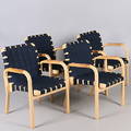 KARMSTOLAR, 4 st. Modell 45, Alvar Aalto för Artek, 1900-talets andra hälft.