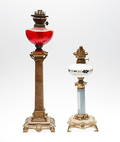 FOTOGENLAMPSFÖTTER, 2 st, jugend, omkring 1900.