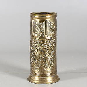 PARAPLYSTÄLL, gulmetall, 1900-tal.