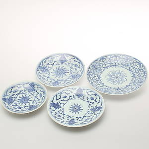 TALLRIKAR, 4 st, porslin. Kina.