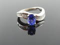 TANZANITE DIAMOND RING 1,60cts 14k gold.