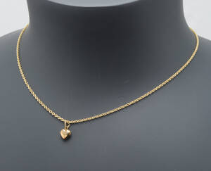 Halskæde med hjertevedhæng, 14 kt. guld