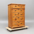 BYRÅ, 5-lådig, furu, 18001900-tal.