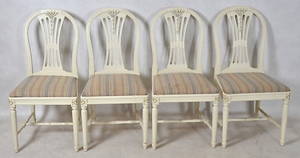 STOLAR, 4 st, Axet, gustaviansk stil, 1900-talets mitt.