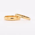 RINGAR, 2 st, 18K guld. Total vikt ca 9,6 g.