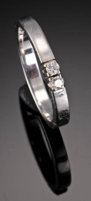 Alliancering med brillanter - 0.10 ct