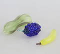 FRUKTER, 3 st, glas, Frutteria, Gunnel Sahlin, Kosta Boda, 192000-tal.