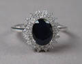 Safir- og brillantring