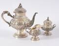 KAFFESERVIS, 3 delar, silver, 1900-tal.