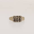 RING, 18k vitguld med små diamanter, totalt ca 0,10 ct, vikt ca 3,2 gram.