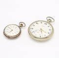FICKUR, 2 st, silver och vitmetall, bl a Zenith, 1900-tal.