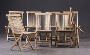 Trädgårdsstolar, teak 8