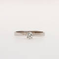 RING, 18k vitguld med diamant 0,20 ct, vikt 2,3 gram.