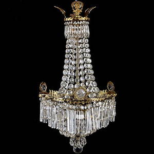 LJUSKRONA, empirestil, 1900-talets första del, höjd ca 85 cm.