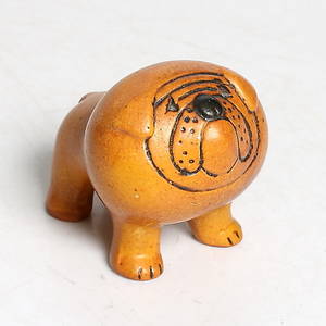 LISA LARSON. Bulldog, stengods, ur serien Minikennel, Gustavsberg. 1900-tal.
