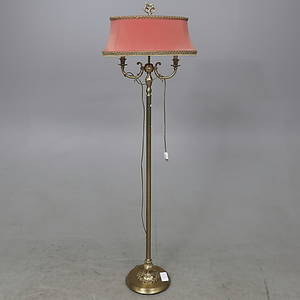 GOLVLAMPA, mässing, 1900-tal.