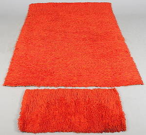 RYAMATTOR, 2 st, 1960-tal.  228 x 155 respektive 100 x 58 cm.