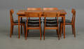 Bord med udtræk samt 6 stole af teak 7