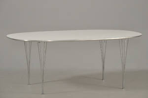 Piet Hein  Bruno Mathsson. Superellipse bord , 180x120 cm.