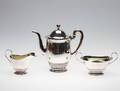 KAFFESERVIS, 3 delar, silver, GAB, Stockholm. 1930, vikt ca. 876 gram.